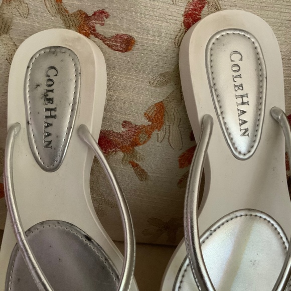 ColeHaan Silver/White “Bikini” Sandal Fun Feminine - Picture 4 of 13